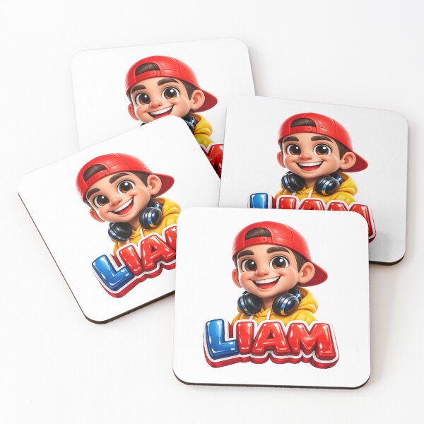 Item preview, Liam – Cool Cartoon Name Mascot Sticker designed and sold by AlexLineArt.