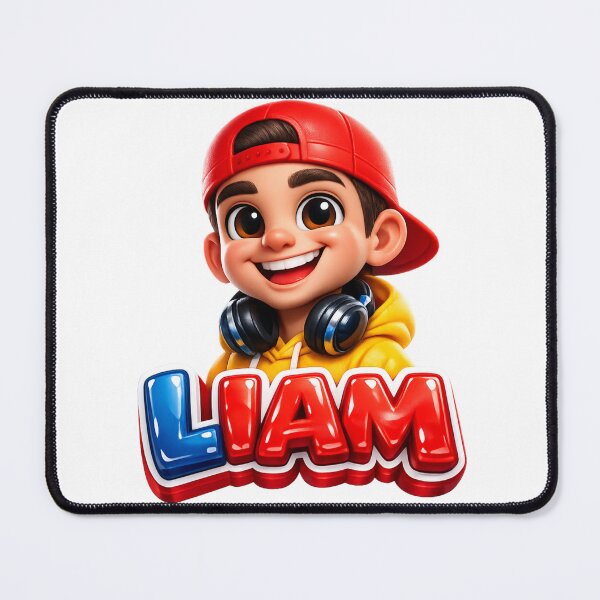 Item preview, Liam – Cool Cartoon Name Mascot Sticker designed and sold by AlexLineArt.