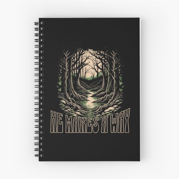Item preview, He Makes a Way Christian Forest Path | Faith Inspired Scripture Design designed and sold by Sachie's Studio.