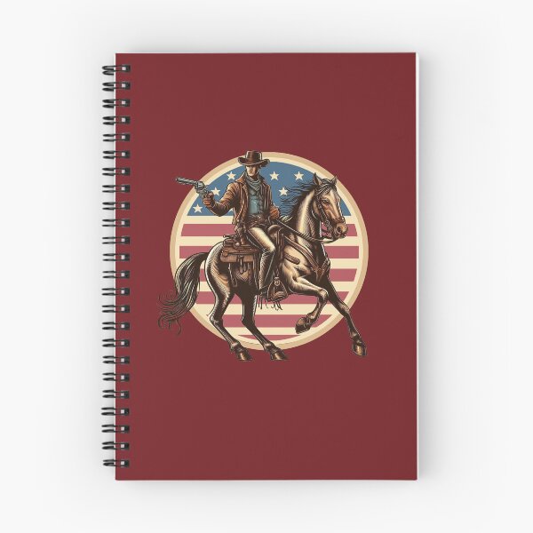 Item preview, VINTAGE COWBOY, HORSE, AMERICAN FLAG, GUNSLINGER, OLD WEST THEME designed and sold by classic car craze.