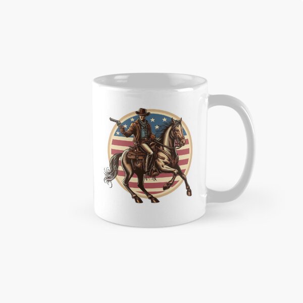 Item preview, VINTAGE COWBOY, HORSE, AMERICAN FLAG, GUNSLINGER, OLD WEST THEME designed and sold by classic car craze.