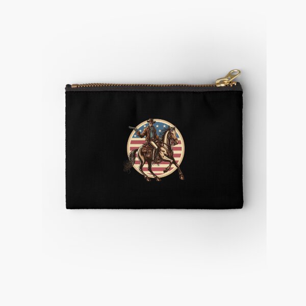Item preview, VINTAGE COWBOY, HORSE, AMERICAN FLAG, GUNSLINGER, OLD WEST THEME designed and sold by classic car craze.