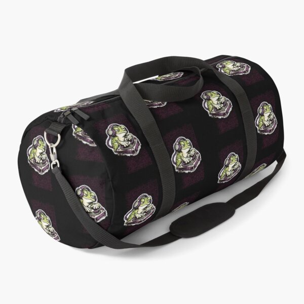 Item preview, Cool DJ Frog with Headphones on Turntable Retro 90s Skate Art Acid Green Purple Illustration designed and sold by OnPointOutfits.
