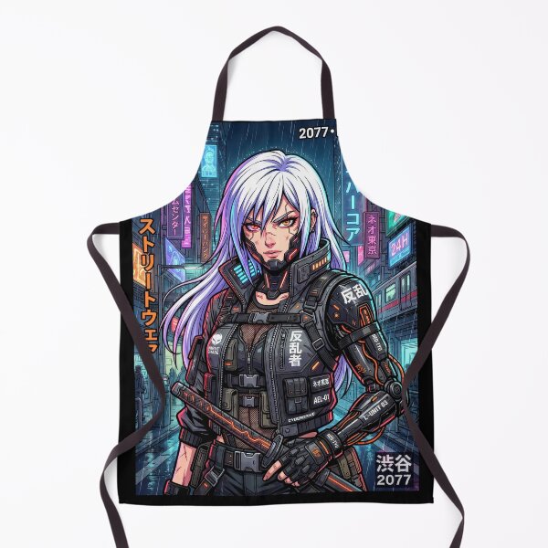 Item preview, Cyberpunk Rebel Neo Tokyo Dark Manga Cyborg Girl designed and sold by DigitalArtx-com.