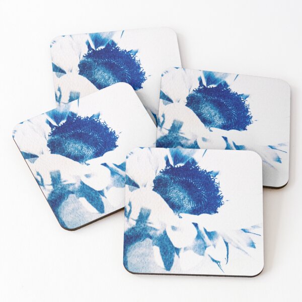 Item preview, Blue Cyanotype Sunflower Botanical Print designed and sold by BuckaBaby.