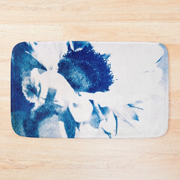 Item preview, Blue Cyanotype Sunflower Botanical Print designed and sold by BuckaBaby.