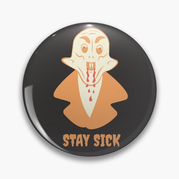 Item preview, Funny Nosferatu Stay Sick Gothic Illustration Orange Edition designed and sold by beboplab.