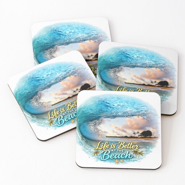 Item preview, Beach Life Chasing Sunsets - Golden Ocean Wave Graphic designed and sold by No Kings Bling.