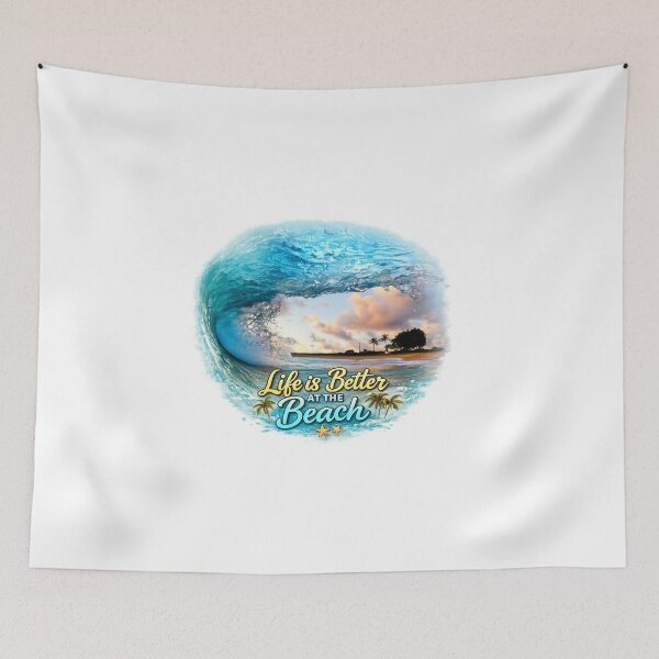 Item preview, Beach Life Chasing Sunsets - Golden Ocean Wave Graphic designed and sold by No Kings Bling.