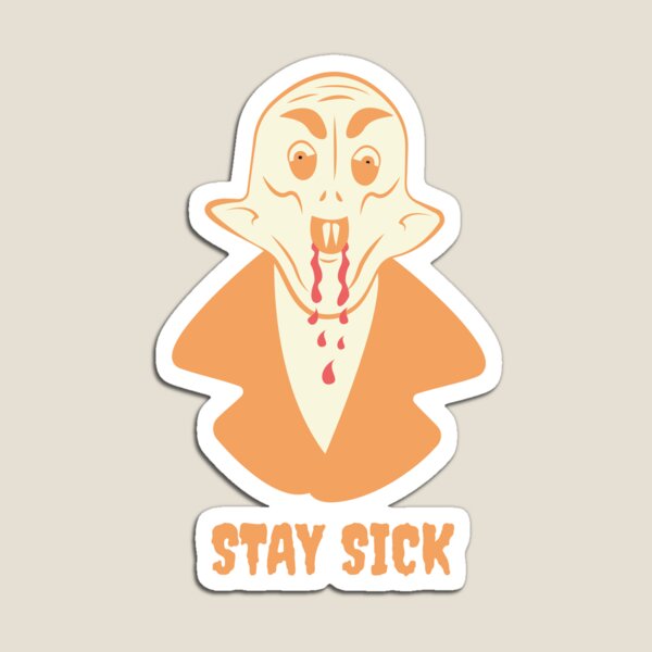 Item preview, Funny Nosferatu Stay Sick Gothic Illustration Orange Edition designed and sold by beboplab.