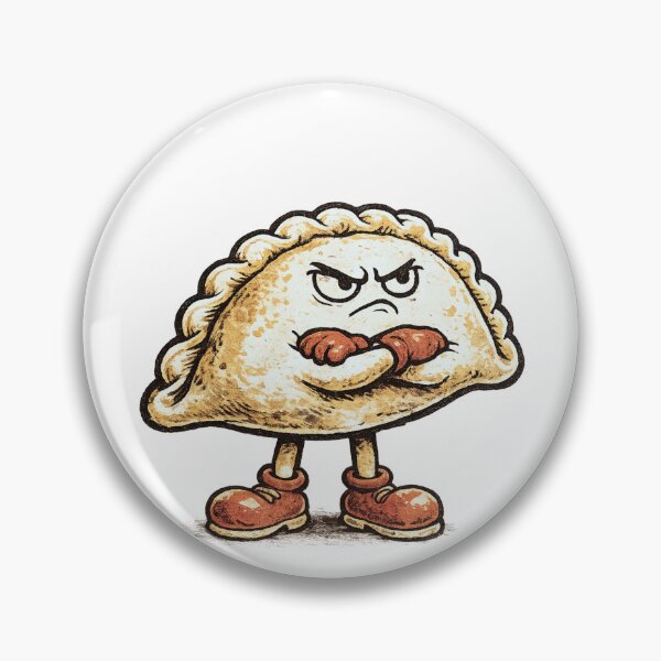Item preview, Grumpy Pierogi Dumpling with Crossed Arms Vintage 1930s Rubberhose Cartoon Funny Food Character designed and sold by OnPointOutfits.