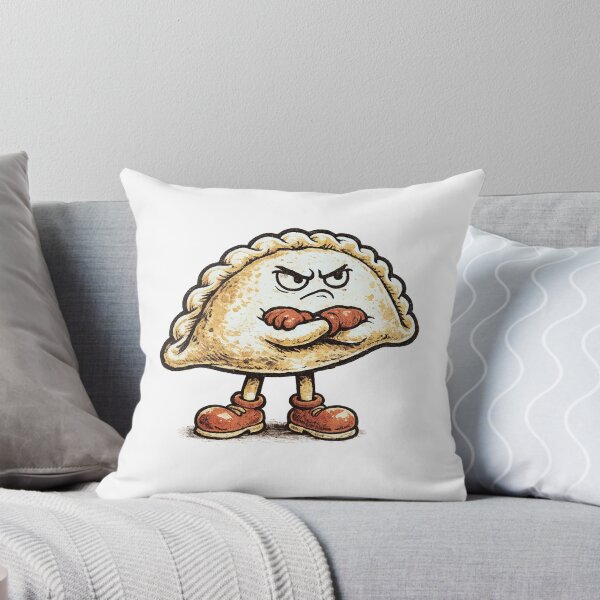 Item preview, Grumpy Pierogi Dumpling with Crossed Arms Vintage 1930s Rubberhose Cartoon Funny Food Character designed and sold by OnPointOutfits.