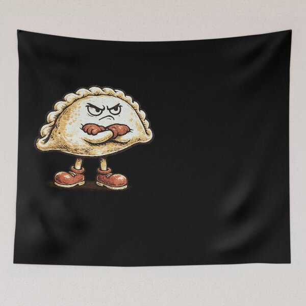 Item preview, Grumpy Pierogi Dumpling with Crossed Arms Vintage 1930s Rubberhose Cartoon Funny Food Character designed and sold by OnPointOutfits.