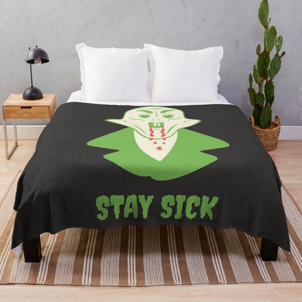 Item preview, Funny Nosferatu Stay Sick Gothic Illustration Green Edition designed and sold by beboplab.