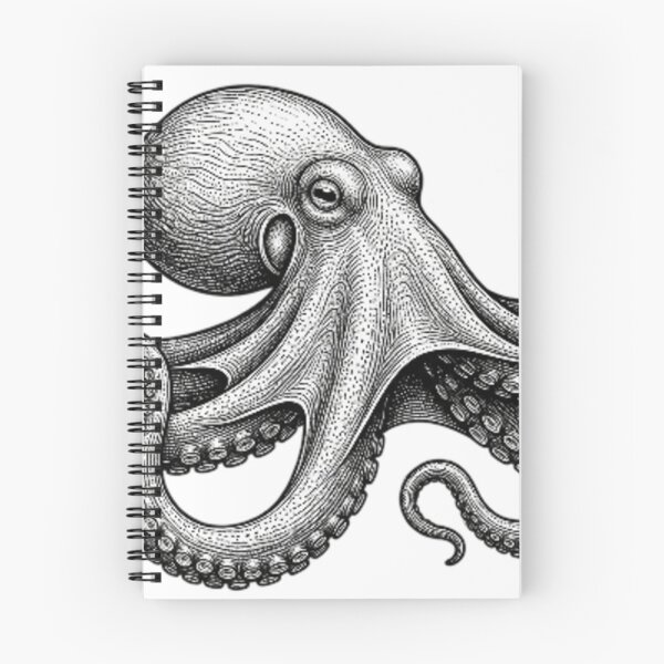 Item preview, Octopus - Realistic Black and White designed and sold by Minimalisticaly.