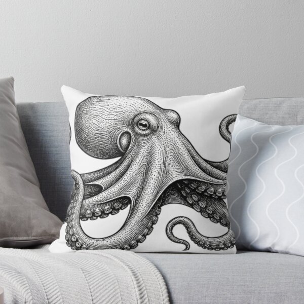 Item preview, Octopus - Realistic Black and White designed and sold by Minimalisticaly.