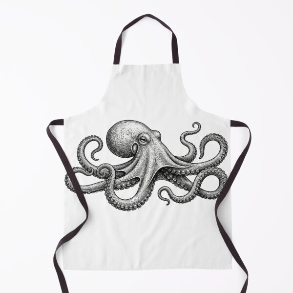 Item preview, Octopus - Realistic Black and White designed and sold by Minimalisticaly.