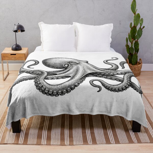 Item preview, Octopus - Realistic Black and White designed and sold by Minimalisticaly.