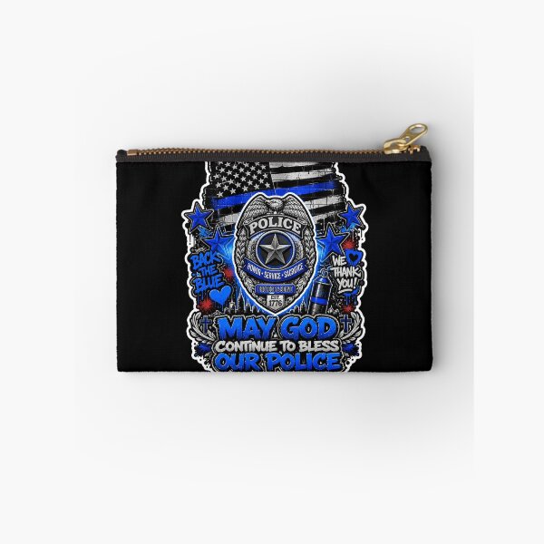 Item preview, May God Bless Our Police Christian Back The Blue Faith Gift designed and sold by ConCeptGifts.