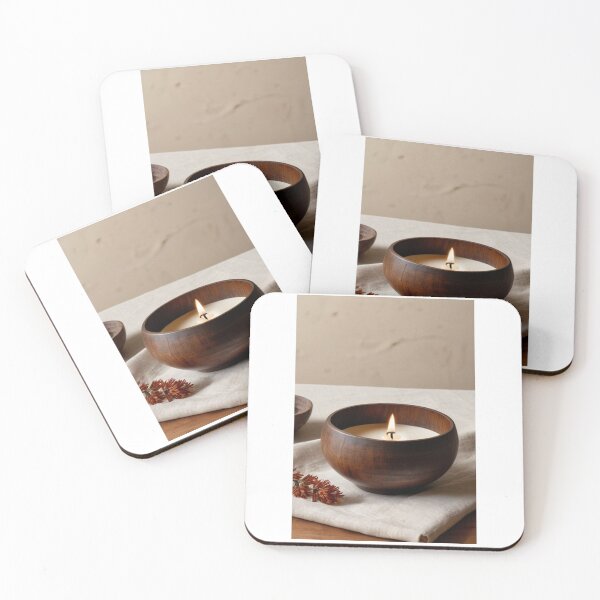 Item preview, Interior - Wooden Craft and Candle, Wabi-Sabi Atmosphere designed and sold by Reverso-Design.