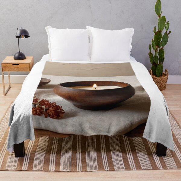 Item preview, Interior - Wooden Craft and Candle, Wabi-Sabi Atmosphere designed and sold by Reverso-Design.