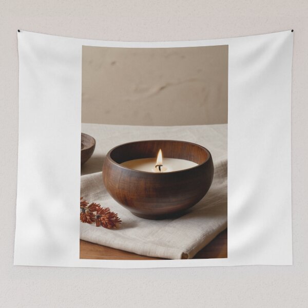 Item preview, Interior - Wooden Craft and Candle, Wabi-Sabi Atmosphere designed and sold by Reverso-Design.