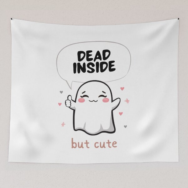 Item preview, Dead Inside But Cute Kawaii Geist Dark Humor Ironie designed and sold by The Fine Print by BassAddict.
