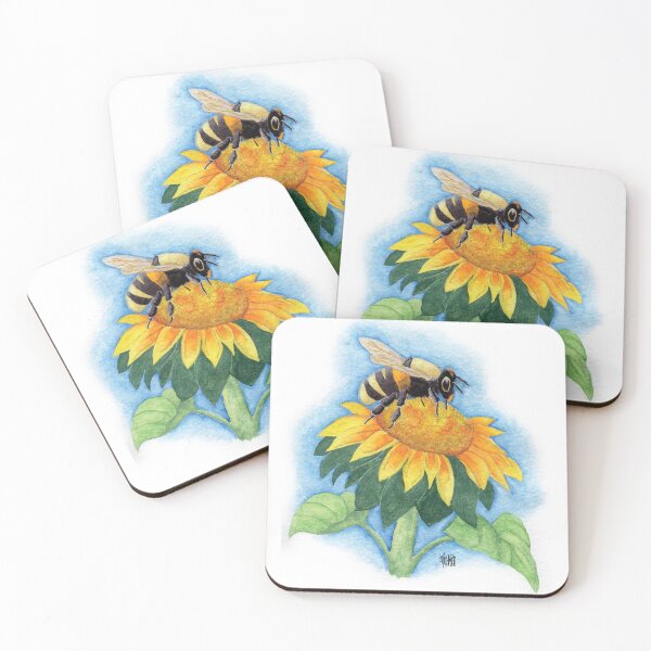 Item preview, HONEYBEE ON SUNFLOWER designed and sold by Jesus Vichareli.
