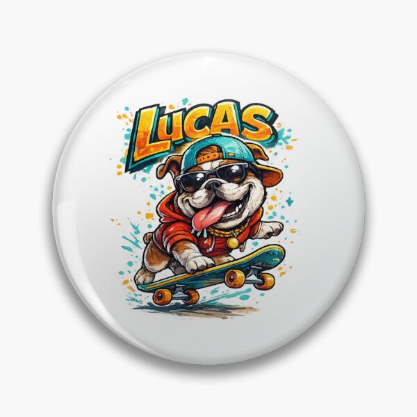 Item preview, Lucas – Cool Cartoon Name Mascot Sticker designed and sold by AlexLineArt.
