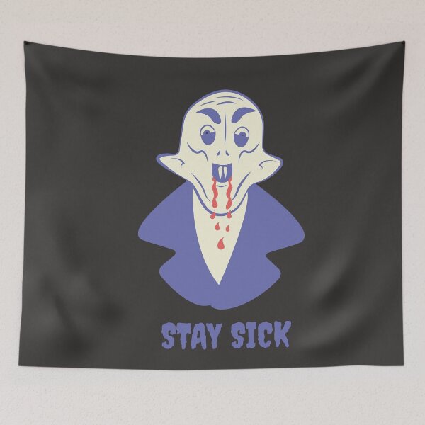 Item preview, Funny Nosferatu Stay Sick Gothic Illustration Purple Edition designed and sold by beboplab.