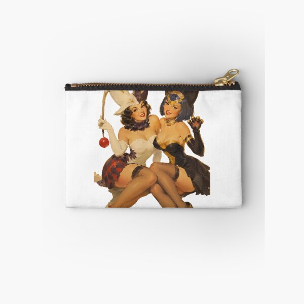 Item preview, Vintage Pin-Up Duo | Retro Bunny & Cat Girl Original Character Illustration designed and sold by Cosplayvintage.