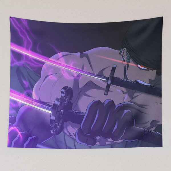 Item preview, Roronoa Zoro Purple Aura designed and sold by PosterFuel.