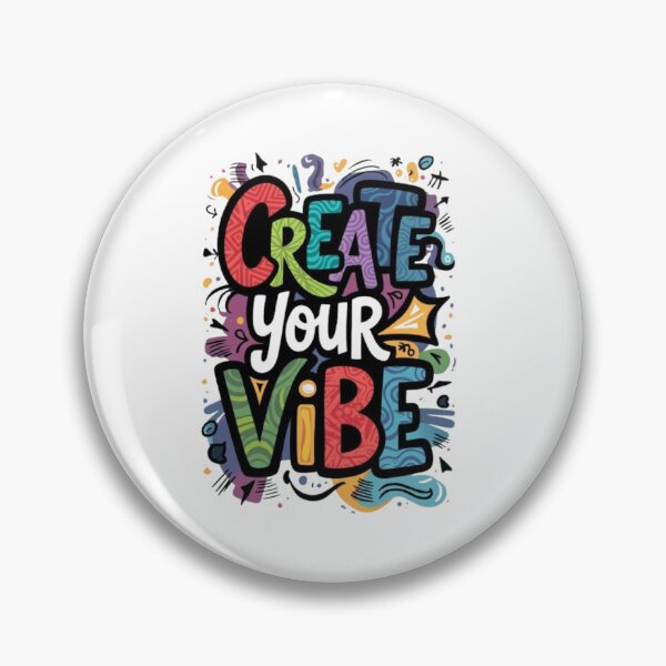 Item preview, Create Your Vibe – Colorful Motivational Typography Quote designed and sold by PixelStyle Studio.