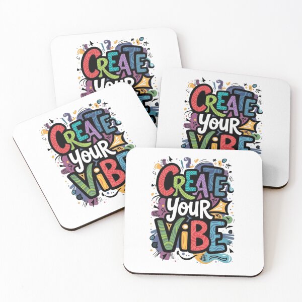 Item preview, Create Your Vibe – Colorful Motivational Typography Quote designed and sold by PixelStyle Studio.