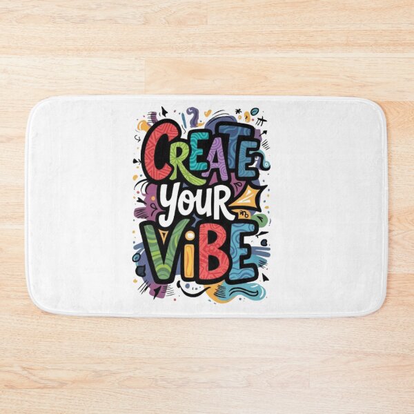 Item preview, Create Your Vibe – Colorful Motivational Typography Quote designed and sold by PixelStyle Studio.