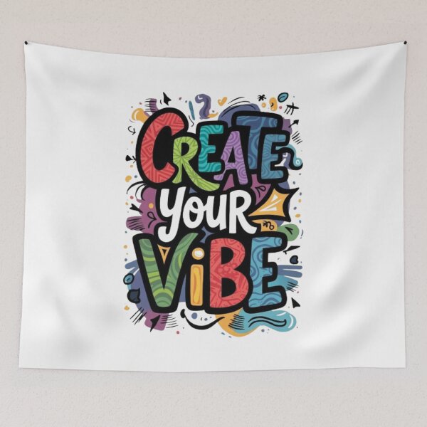 Item preview, Create Your Vibe – Colorful Motivational Typography Quote designed and sold by PixelStyle Studio.