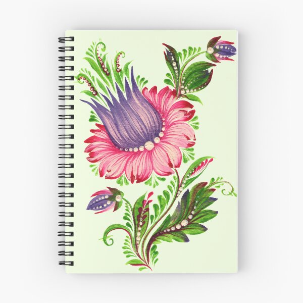 Item preview, Red-violet flower, Ukraine art, Petrykivka style, author's drawing designed and sold by Sunflower-7.