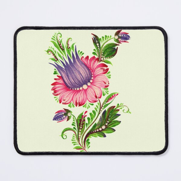 Item preview, Red-violet flower, Ukraine art, Petrykivka style, author's drawing designed and sold by Sunflower-7.