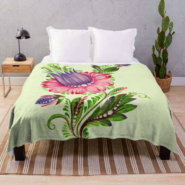 Item preview, Red-violet flower, Ukraine art, Petrykivka style, author's drawing designed and sold by Sunflower-7.