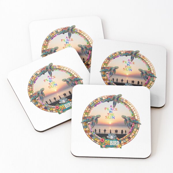 Item preview, Zushi Beach Sunset with Rainbow Sea Turtles - A Place in the Sun designed and sold by Plus91BIRD.