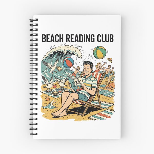 Item preview, Funny Vintage Book Lover Beach Design designed and sold by urbinet.