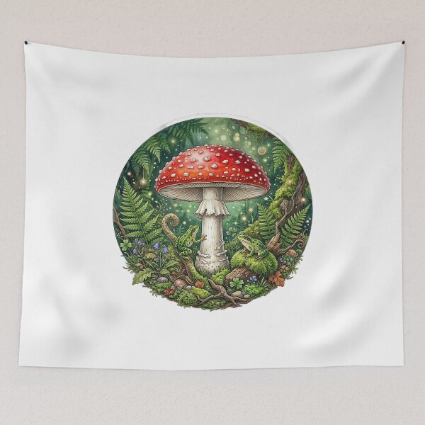Item preview, Enchanted Fly Agaric Forest Scene designed and sold by GrzywaM.