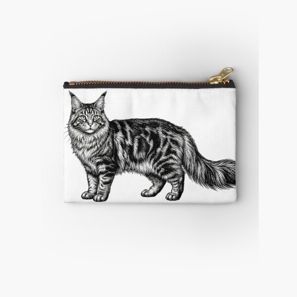 Item preview, Maine coon - Realistic Black and White designed and sold by Minimalisticaly.