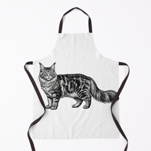 Item preview, Maine coon - Realistic Black and White designed and sold by Minimalisticaly.