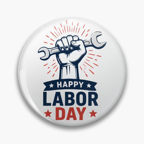 Item preview, Happy Labor Day Raised Wrench Sticker designed and sold by Mikoff04-arts.