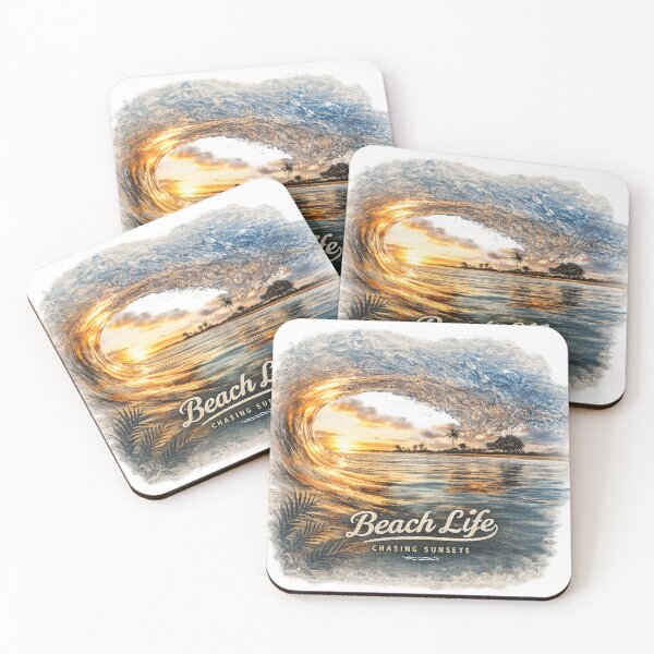 Item preview, Beach Life - Chasing Sunsets, Vintage Coastal Beach T-Shirt designed and sold by No Kings Bling.