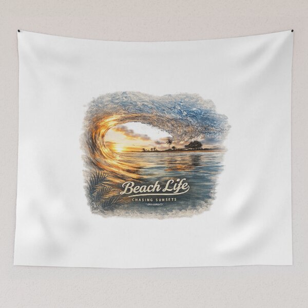 Item preview, Beach Life - Chasing Sunsets, Vintage Coastal Beach T-Shirt designed and sold by No Kings Bling.