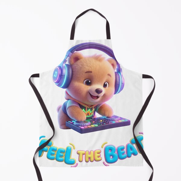 Item preview, Cute 3D Cartoon DJ Bear - Feel The Beat designed and sold by colormystory.