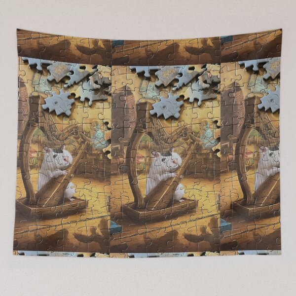 Item preview, The Little Harpist of the Hidden Woodland Cottage designed and sold by TreatLLC.
