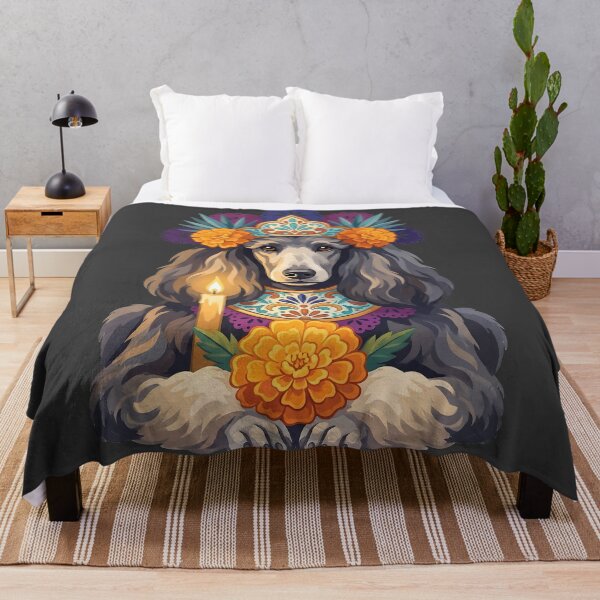 Item preview, Día de los Muertos Majestic Floral Poodle designed and sold by MythicCotton.
